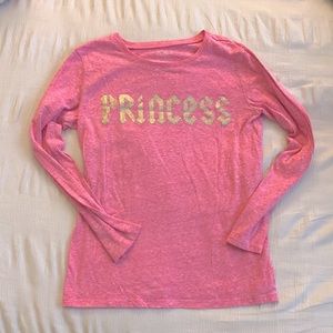 Pink sparkly princess shirt from children’s place size 10/12